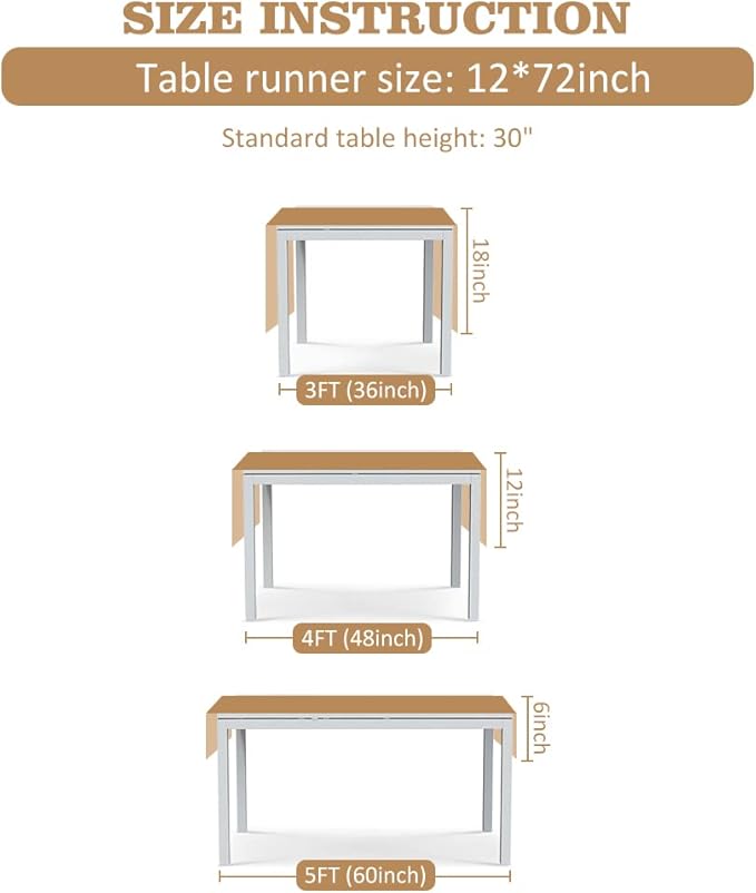 OurWarm Macrame Table Runner Farmhouse Style, Natural Burlap Boho Table Runner Modern Farmhouse Decor Rustic Woven Cotton Crochet Lace for Bohemian, Rustic,Bridal, Shower Wedding, Dinner, 72" x 12"