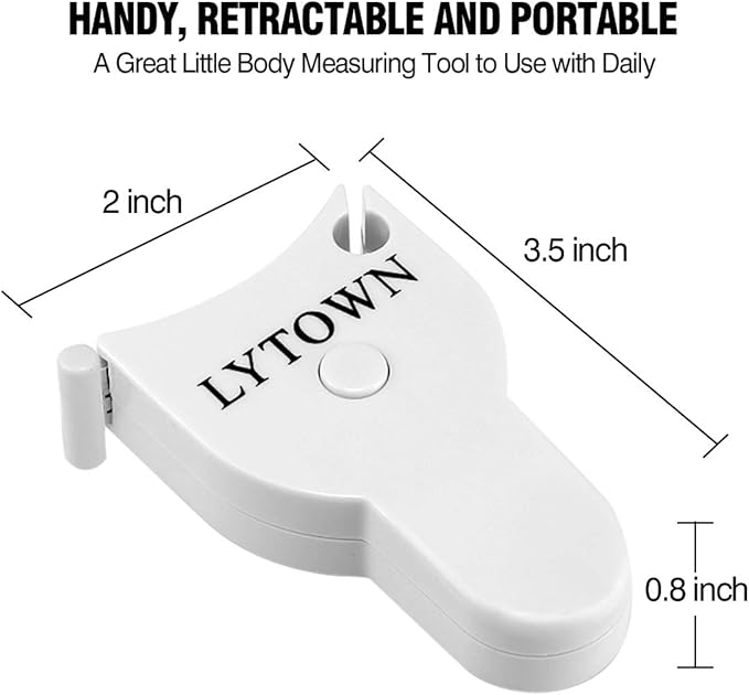 2PCS Body Tape Measure 60inch (150cm), Automatic Telescopic Tape Measure for Body Measurement & Weight Loss, Accurate for Tailor, Sewing, Fitness, Handcrafts, Clothes