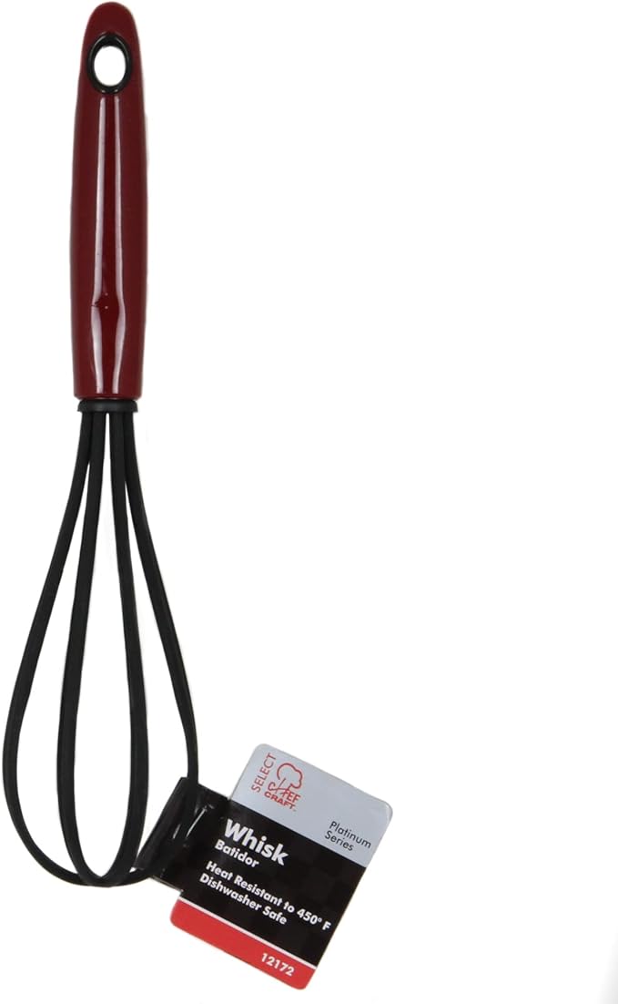Chef Craft Select Nylon Sturdy Whisk, 10.5 inch, Red