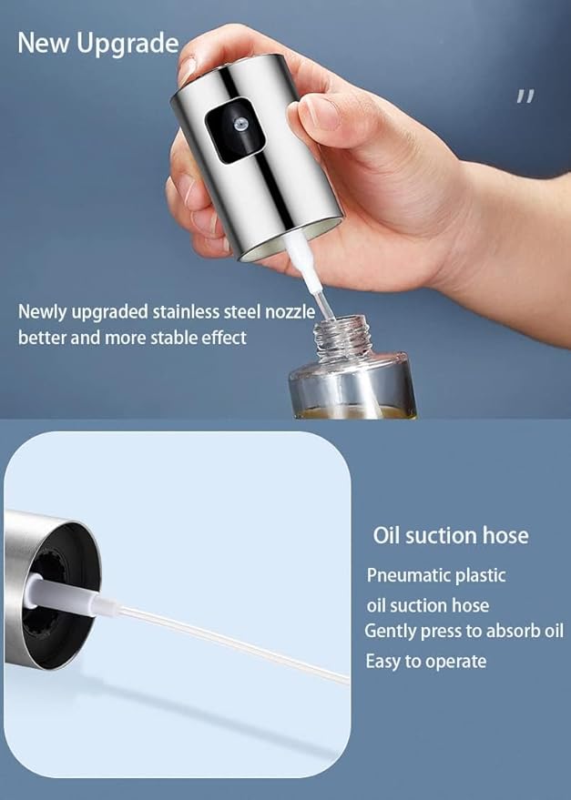 NIKKIER Oil Sprayer for Cooking,2 Pack 100ml Olive Oil Spritzer,Oil Sprayer for Air Fryer, Salad,BBQ,Roasting