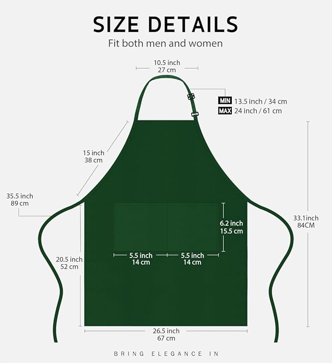 Syntus 12 Pack Bib Apron, Unisex Aprons Adjustable Waterdrop Resistant with 2 Pockets Cooking Kitchen Apron for Chef, BBQ Drawing Apron Bulk, Multi-Color