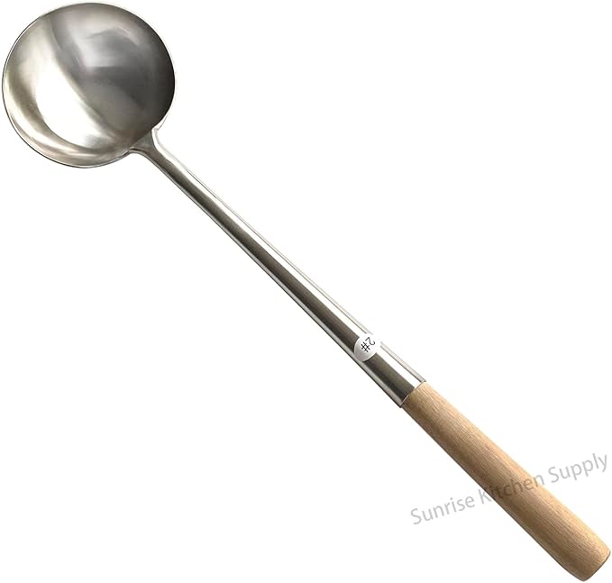 Sunrise Kitchen Supply Commercial Grade Wok Ladle 18" (#2)