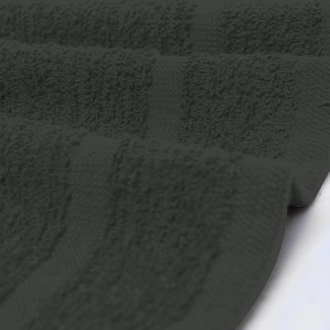 Avalon Towels Cotton Washcloths – (Pack of 36) Size 12x12 Inches, 100% Ring Spun Cotton, Soft & Absorbent Face Towels, Gym Towels, Hotel and Spa Quality, Reusable Fingertip Towels (Grey)