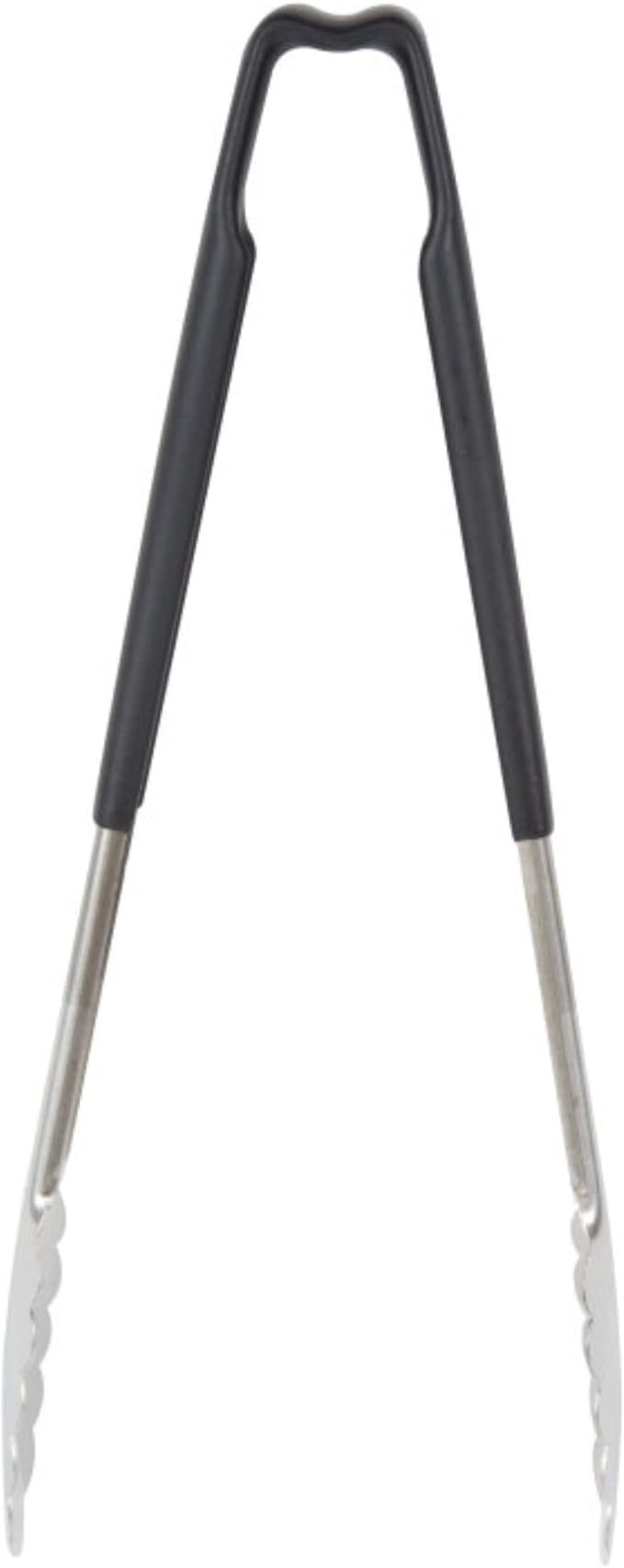 Vollrath 4781220 Jacobs's Price 12-Inch 1-Piece Tong, Stainless Steel, Black Handle