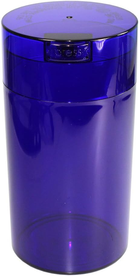 Tightvac - 3oz to 12 Ounce - Patented Airtight Container | Multi-use Vacuum Container Works as Smell Proof Containers for Herbs and Dry Goods. Blue Tint