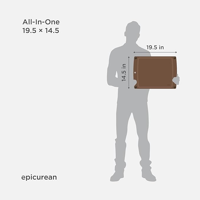 Epicurean All-in-One 19.5" × 14.5" Cutting Board, Nutmeg