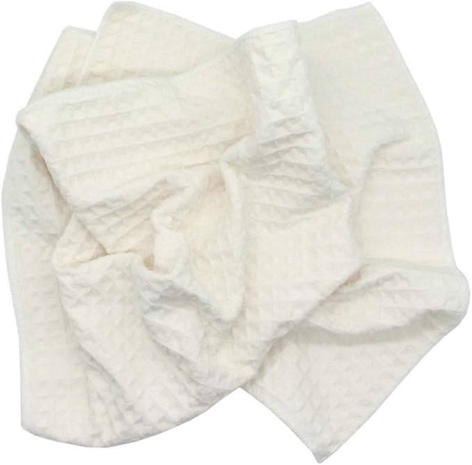 Waffle Weave Kitchen Drying Towels - Thick Microfiber, Absorbent, Lint Free 16Inch x 24Inch 3 Pack Beige