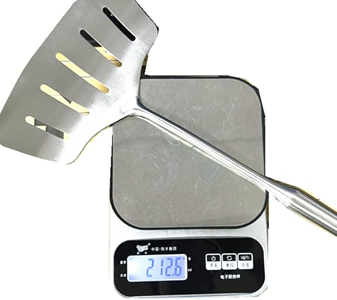 Large Spatula Turner Wide Slotted 304 Stainless Steel Flipper Cooking Utensil Serving Kitchen Tool Heat Proof for Frying Grilling Durable Easy To Clean 14.566 Inches