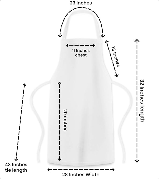 Avalon Kitchen Aprons for Men - 100% Polyester Chef Apron Women with Extra Long Ties - Cooking Aprons for Women & Mens Apron