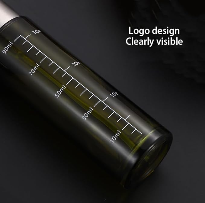 NIKKIER Oil Sprayer for Cooking,100ml Olive Oil Spritzer,Oil Sprayer for Air Fryer, Salad,BBQ,Roasting (Light Blockage)