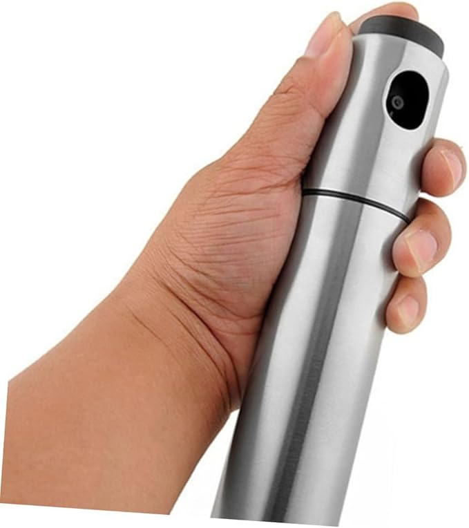 PRETYZOOM 2PCS Stainless Steel Spray Bottle Set Fine Mist Oil and Vinegar Sprayer Food-Grade Pump for Cooking and Grilling for Kitchen Use