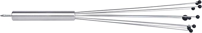Restaurantware 12.5 in Stainless Steel Ball Whisk with Silicone Tips - 24 Pack - German Standard Sauce & Gravy Whisk, Non-Scratch, Dishwasher Safe - Non-Stick Safe Silicone Ball Whisk for Baking