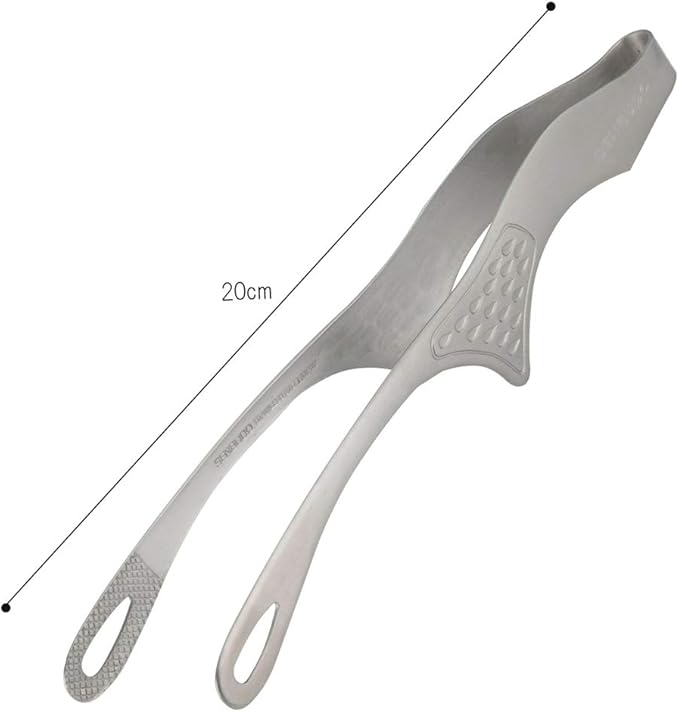 Shimomura 42498 Smart Kitchen Tongs, Floating Tip, No Dirt, Medium, Made in Japan, Easy to Grab Fine Foods, Outdoor, Dishwasher Safe, Yakiniku, Fried Food, Total Length 7.9 inches (20 cm), Vegetable