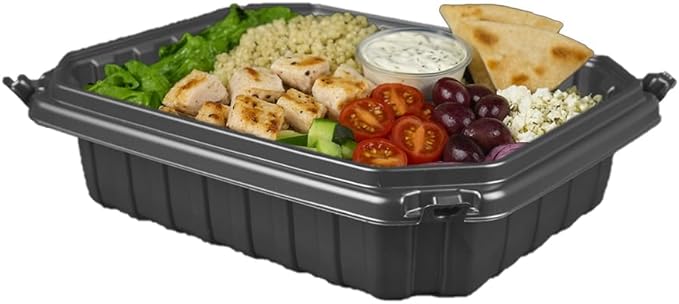 Ultra-Cold Freezer Storage (-30°C/-22°F), Frozen Meal Prep Container with Lids, Microwave & Freezer-Safe, Perfect for Frozen Meat, Seafood and Hot Meals, 10" x 8.2" x 2.7", 10 Packs