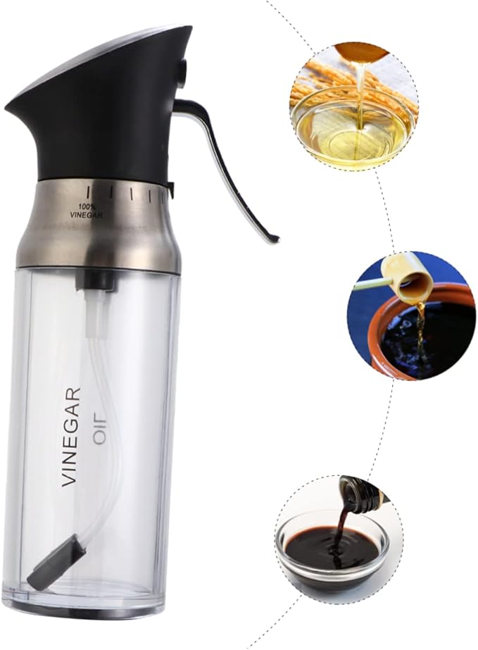 PRETYZOOM 200ml Liquid Cooking Dispenser Oil and Vinegar Spray Bottle Anti-damage for Kitchen Seasoning Sprayer