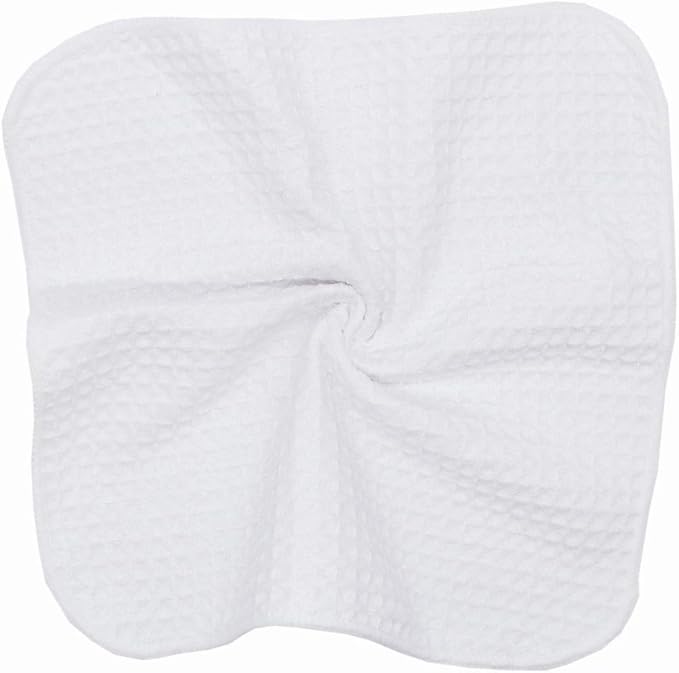 Microfiber Kitchen Cleaning Cloth Thick Dish Rags Waffle Weave Washcloths Dish Cloths Ultra Absorbent Odor Free 12inch X 12inch 6 Pack White
