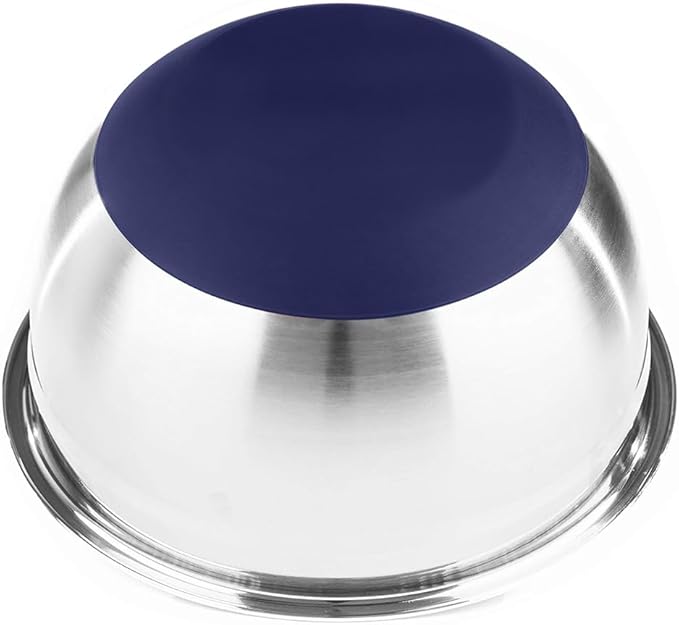 Stainless Steel Mixing Bowls with Lids and Non Slip Bases (Set of 5, Blue)