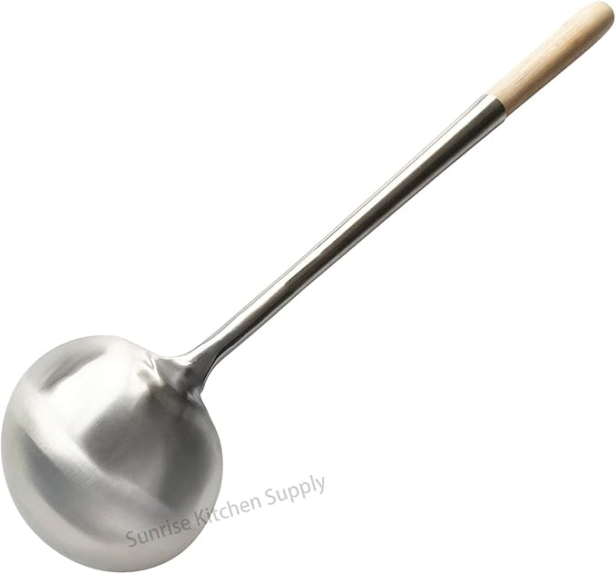 Sunrise Kitchen Supply Commercial Grade Wok Ladle 18" (#2)