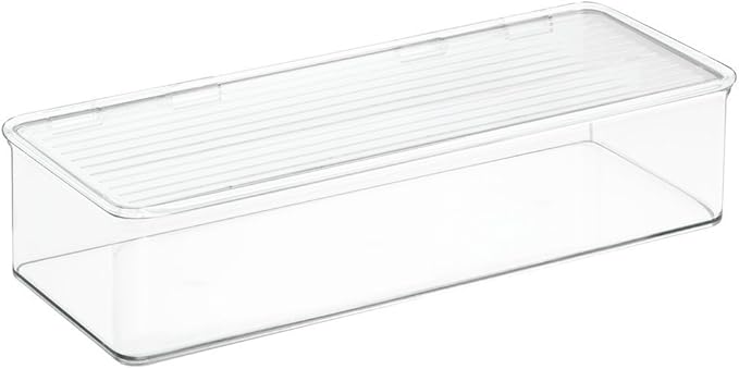 mDesign BBQ Grill Accessories Organizer Box for Cooking Utensils - Clear