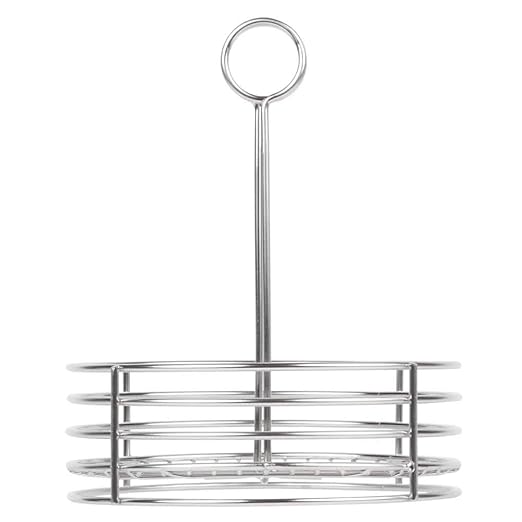 G.E.T. Stainless Steel Round Condiment Caddy - Table Caddies Collection, 7.5