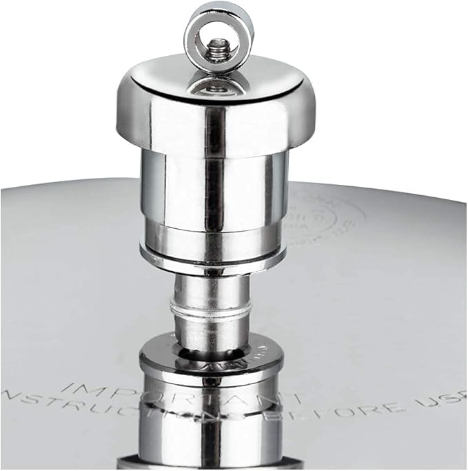 Vinod Pressure Cooker Stainless Steel – Outer Lid - 5 Liter – Induction Base Cooker – Indian Pressure Cooker – Sandwich Bottom – Best Used For Indian Cooking, Soups, and Rice Recipes, Quinoa