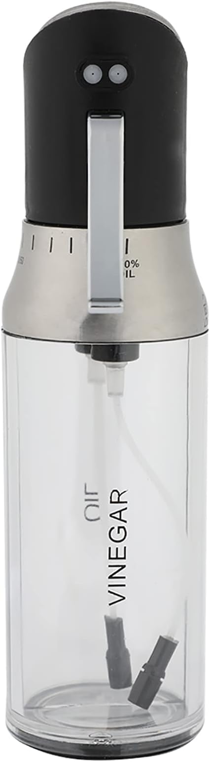GLOGLOW Oil Spray Bottle, 100ml Capacity Pot Dispenser Controllable Kitchen Supplies Dual Nozzle Design Transparent Oil and Vinegar Spray Bottle for Cooking oil Soy Sauce Vinegar