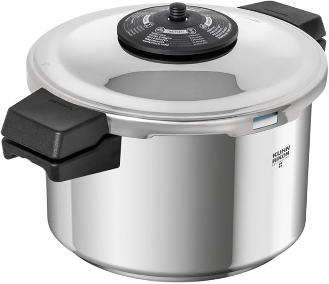 Kuhn Rikon Duromatic Classic NEO 5 L Side-Handle Pressure Cooker – Swiss-Made, Ultra-Fast & Energy-Efficient, Thick Super-Thermic Base, Safe & Durable