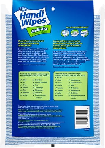 Clorox Handi Wipes Multi Use Reusable Cloths, 6 Count (Pack of 2)