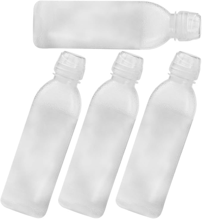 Luxshiny 4pcs Small Oil Dispenser Bottles 300ml Reusable Pp Kitchen Seasoning Holder Olive Oil Vinegar Spray Bottles for Cooking and Salad Dressing