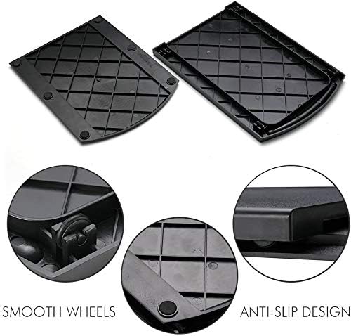 Kitchen Caddy Sliding Coffee Tray Mat, Under Cabinet Appliance Coffee Maker Toaster Countertop Storage Moving Slider - Base sliding shelf With Smooth Rolling Wheels, 1 Pack