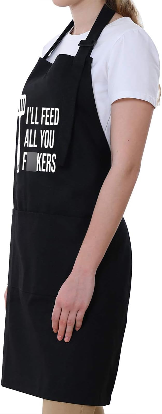 Miracu Funny Cooking Aprons for Men Women, Funny Dad Gifts for Mens Father, Mom - Mothers, Fathers Day, Birthday Gifts for Daddy Step Brother Boyfriend Husband, Cool BBQ Grilling Kitchen Chef Apron