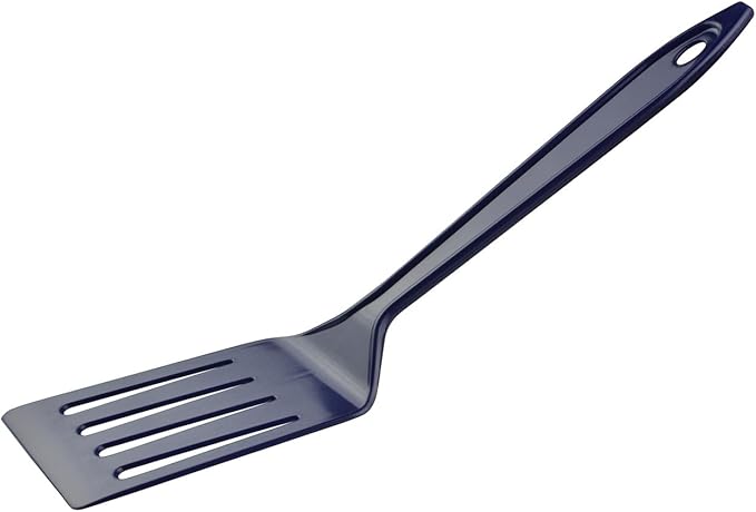 Hutzler 11-inch LOPOL Reinforced Nylon Slotted Spatula Turner, Set of 2 (Blue)