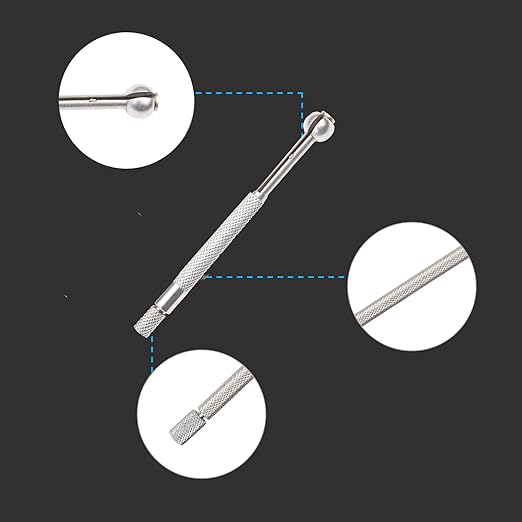 Beslands Hole Gauge Set, 1/8" to 1/2" Range, Telescoping Bore Gauge, Ball Type Small Telescopic Gage, 4 Pcs Full Round, inch/mm, High Precision (1/8" to 1/2")