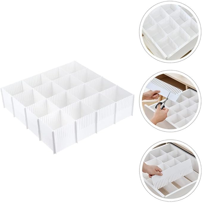 Cabilock 10pcs Multipurpose Drawer Divider Partition Boards for Organizing Socks Underwear and Accessories Home and Storage