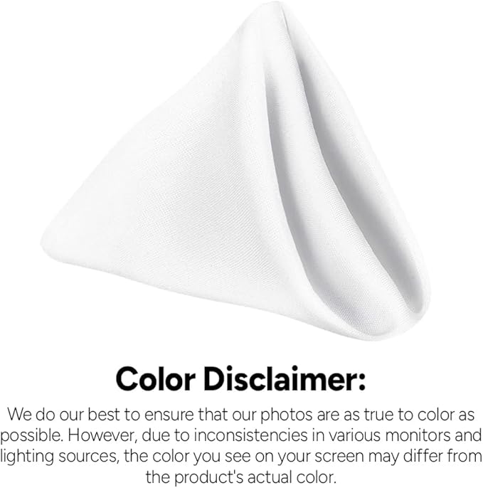 Avalon Kitchen White Cloth Napkins Bulk (Pack of 24) - 100% Polyester Dinner Linen Napkins Cloth Washable & Reusable - Durable with Hemmed Edges - Ideal for Parties and Weddings (17x17 Inches)