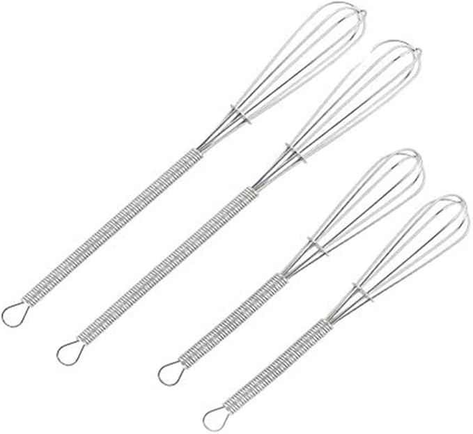 Honbay Mini Wire Kitchen Whisks-Each of 2PCS 5 Inches and 7 Inches