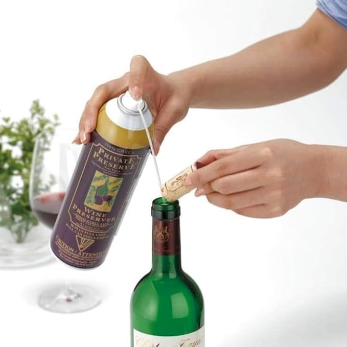 Private Preserve Wine Preservation System | 100% Green Gas Based | Suitable For All Wine, Port, Sake, Cognac, Whiskey, Fine Oil & Vinegar (Pack of 3)