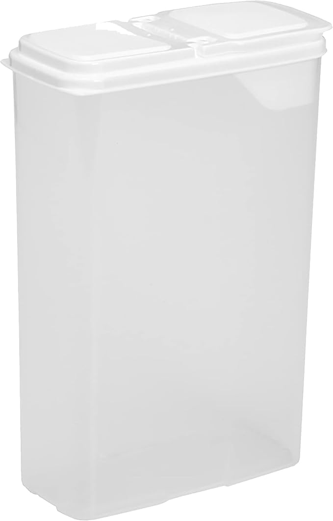Buddeez All Purpose Kitchen Organization Bag in Storage Container for Cereal, Flour, Sugar, Rice, 4 QT, White Lid