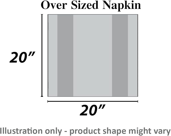 Urban Villa Cloth Napkins 100% Cotton Dinner Napkins Highly Absorbent 20x20 Inches (Set of 12) Majestic Checks Reusable Washable Soft Durable Premium Napkins Ideal for Home Wedding Parties