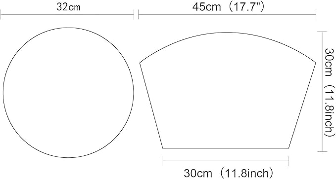 SHACOS Wedge Shaped Placemats Set of 4 Woven Vinyl Dining Table Place Mats Round Table Mats Non Slip Heat Resistant Wipe Clean Indoor Outdoor Table Decor (4, Gray)