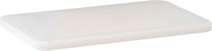 Winco Heavy-Duty Plastic Cutting Board, 6" x 10" x 1/2", White