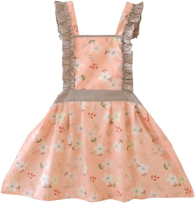 CRB Fashion Kids Cooking Baking Apron | Toddler, Little Girls, Cute Kitchen Chef Aprons