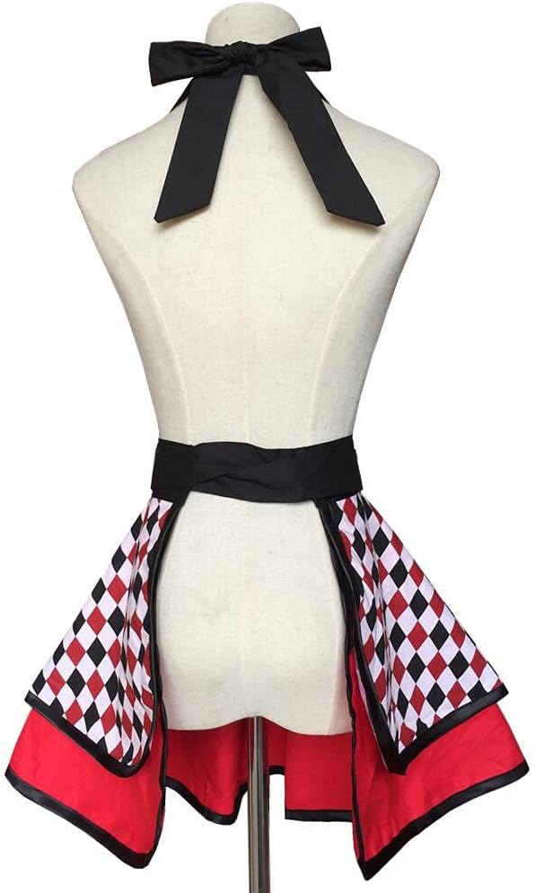 Hyzrz Lovely Handmade Cotton Retro Aprons for Women Girls Cake Kitchen Cook Apron for Mother's Gift (Multicolor)