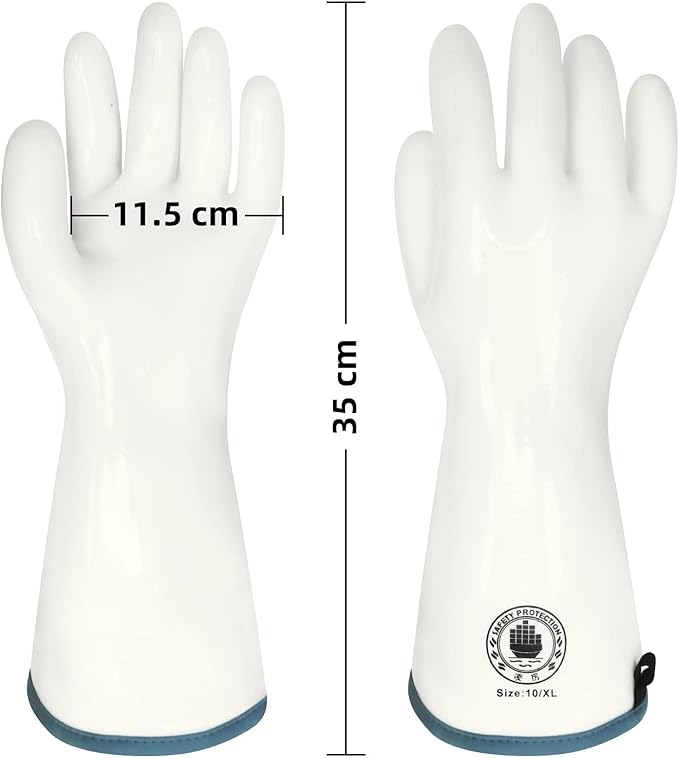 Silicone Oven Gloves, Heat Resistant Oven Gloves with Fingers, Kitchen Oven Mitts Smoker Barbecue Gloves for Baking, Grilling, Cooking, Food Grade, Waterproof, (10)