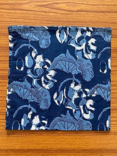 Ridhi Napkin, Kitchen Towels, Table Decor, Table Linen, Cotton Napkins, Cloth Napkins, Set of 4, Size 50"x 50" inch , Block Print Lunch, Dinner Napkins