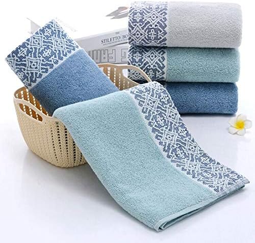 2 Pack Cotton Hand Towels,100% Cotton Face Towels, Durable Highly Absorbent Soft Washcloth Towel for Premium Luxury Spa Hotel Bathroom, Camping, Gym （14 x 30 Inch (Maoj-lassical Blue)