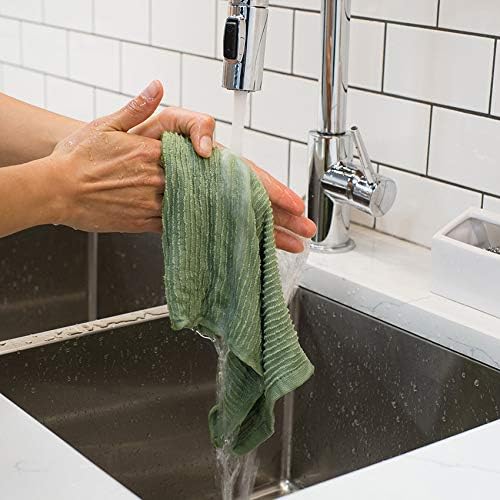 Now Designs Ripple Kitchen Dishcloth Sage 13 x 13in Set of 4