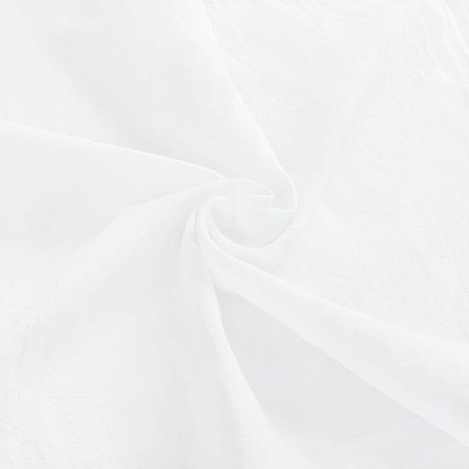 MLMW White Cloth Napkins Set of 8 Spring Easter Cotton Linen Napkins Cloth Bulk Washable Dinner Napkins 16"×16" for Wedding Party Baby Bridal Shower Birthday Table Decor
