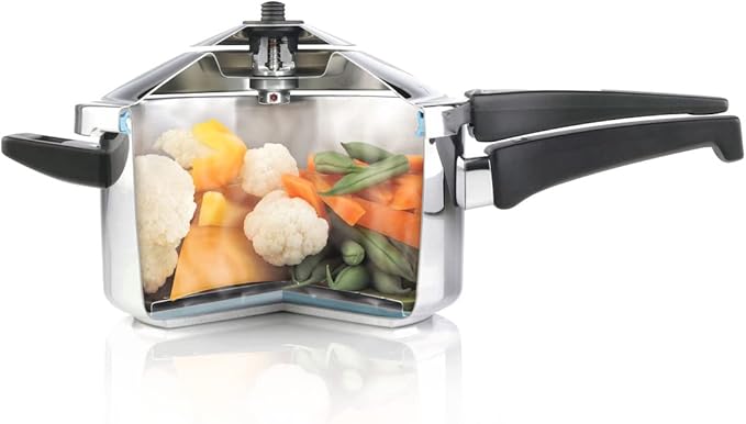 Kuhn Rikon Duromatic Stainless-Steel Saucepan Pressure Cooker - 3.7-Qt