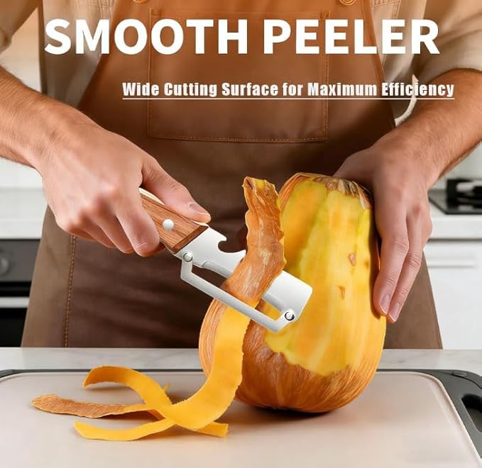 Multi-Functional Vegetable Peeler for Kitchen, with Ergonomic Non-Slip Handle, Good Sturdy, 2 in 1 Fruit Peeler and Bottle Opener, best for potato, vegetable, apple, carrot and more(2pcs)